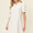 Full Size Texture Collared Neck Short Sleeve Dress