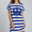 Umgee Peace Applique Striped Short Sleeve Mini Dress