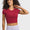 Millennia Round Neck Short Sleeve Cropped Sports T-Shirt