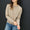 Be Cool Striped Trim Round Neck Long Sleeve Sweater