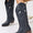 Star Point Toe Block Heel Boots