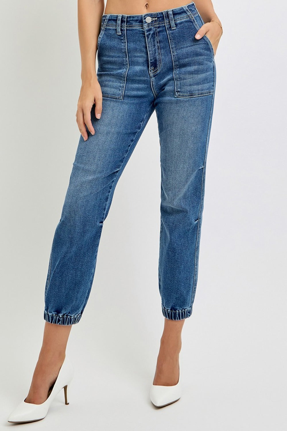 RISEN Full Size High Rise Ankle Jogger Jeans Medium / 1(25)
