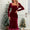 Plush Hem Square Neck Long Sleeve Dress