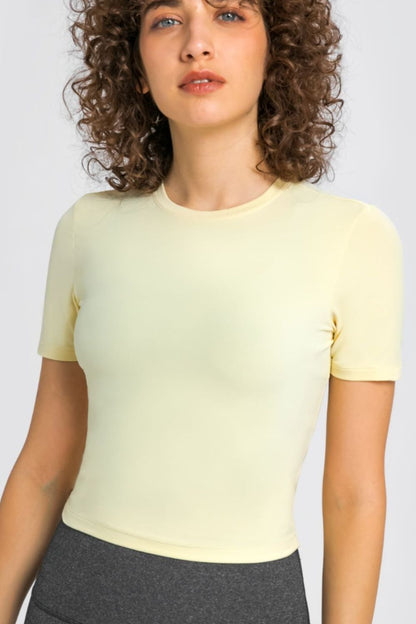 Millennia Round Neck Short Sleeve Yoga Tee