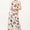 Square Neck Abstract Printed Maxi Dress