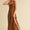 Ruched Side Slit Cut-out Back Maxi Cami Dress
