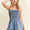 ADORA Smocked Spaghetti Strap Denim Romper
