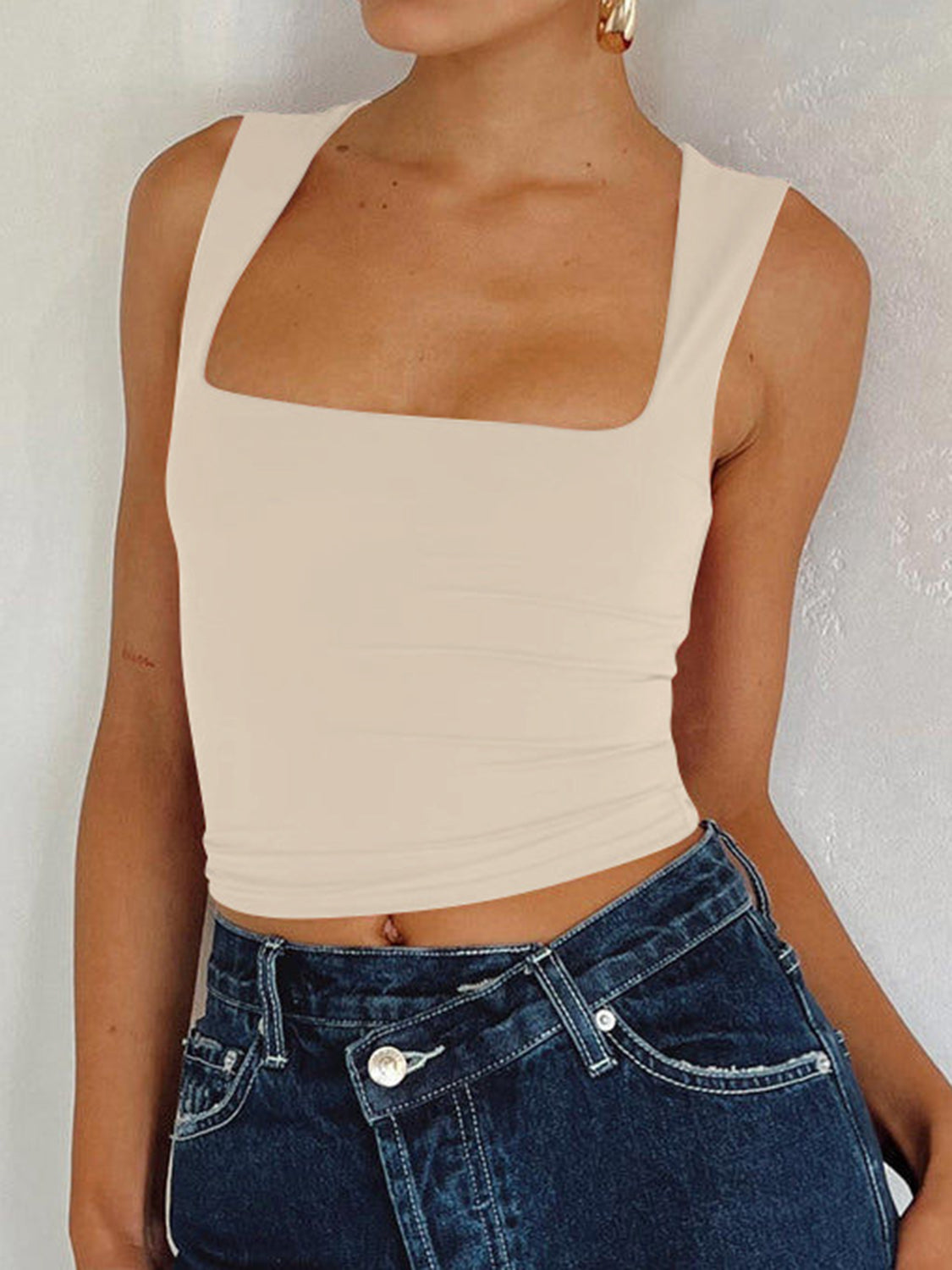 Lovelet Square Neck Wide Strap Tank