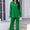 Drawstring Flounce Sleeve Shirt and Pants Set