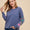 Annie Wear Embroidered Long Sleeve French Terry Top