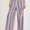 Umgee Peace Sign Patch Striped Wide Leg Pants