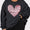 Plus Size Heart Sequin Round Neck Sweatshirt