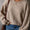 Plus Size Pearl Detail Round Neck Long Sleeve Sweater