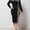 Plus Size Leopard Round Neck Long Sleeve Dress