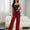 Lace Trim Cami and Plaid Pants Lounge Set