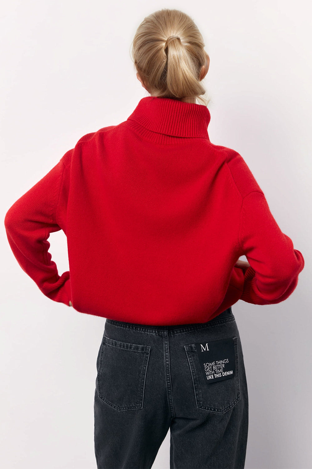 Basic Bae Turtleneck Long Sleeve Dropped Shoulder Sweater