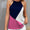 FAM-FAM Color Block Grecian Neck Cami