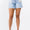 American Bazi High Waist Distressed Raw Hem Denim Shorts