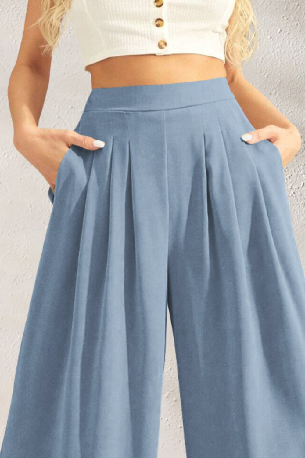 FAM-FAM High Waist Wide Leg Pants