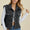 Full Size Pocketed Texture Snap Down Vest Coat