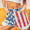 BiBi US Flag Theme Bleached Denim Shorts