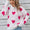 Angel Wings Heart Round Neck Long Sleeve Sweater