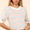 Haptics Round Neck Half Sleeve Multi Color Knit Top