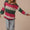 Striped Gradation Print Knit Top