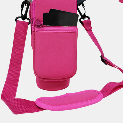 40 Oz Insulated Tumbler Cup Sleeve With Adjustable Shoulder Strap