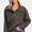 Zenana Acid Washed Half Snap Fleece Sweatshirt