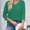 Lovelet Textured Round Neck Three-Quarter Sleeve Blouse