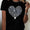 Heart Graphic Round Neck Short Sleeve T-Shirt