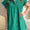 Collared Neck Flounce Sleeve Dress