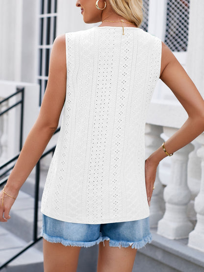 Lovelet Eyelet V-Neck Tank