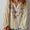 Embroidered Notched Long Sleeve Blouse