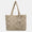 Quilted Nylon Large Tote Bag