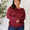 Culture Code Full Size Drawstring Round Neck Long Sleeve Top