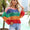 Angel Wings Color Block Openwork Boat Neck Cover Up