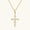 925 Sterling Silver Moissanite Cross Pendant Necklace