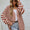 Angel Wings Striped Button Up Long Sleeve Cardigan