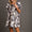 Umgee Metallic Jacquard Puff Sleeve Dress