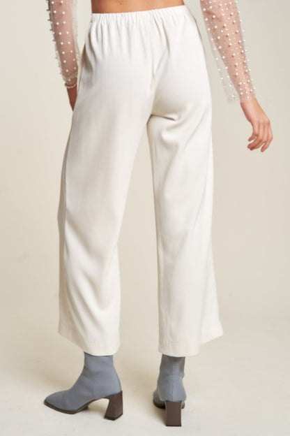 Davi & Dani Wide Leg Mid-Rise Pants