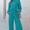 Double Take Full Size Textured Long Sleeve Top and Drawstring Pants Set