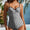 FAM-FAM Striped Spaghetti Strap One-Piece Swimwear