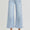 High Rise Seamed Detail Wide Leg Crop Jeans