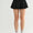 Ribbed Foldover Waist Skort In Black