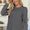 FAM-FAM Textured Round Neck Long Sleeve Sweatshirt