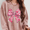 Valentine’s Day Bow Drop Shoulder Long Sleeve Sweatshirt