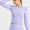 Millennia Side Slit Long Sleeve Round Neck Crop Top