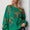 Double Take Christmas Bow Sequin Round Neck Dropped Shoulder Sweatshirt